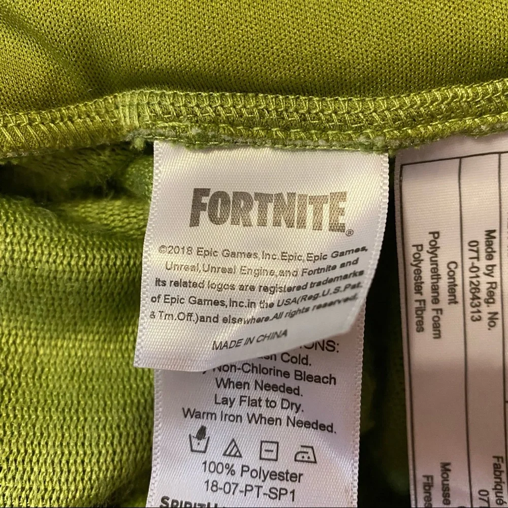 FortNite Rex Dinosaur Halloween Pajama Costume Kids Size L/XL Good Condition
